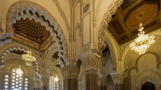 элементы внутреннего интерьера Мечети Хасана II, Касабланка, Марокко