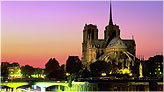 Вид на Архиепископский мост (Pont de l’Archevêché) и Собор Парижской Богоматери Нотр-Дам-де-Пари (Kathedrale Notre-Dame de Paris)