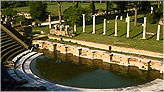 Развалины античного театра, фрагмент раскопок Остия Антика / Ostia Antica